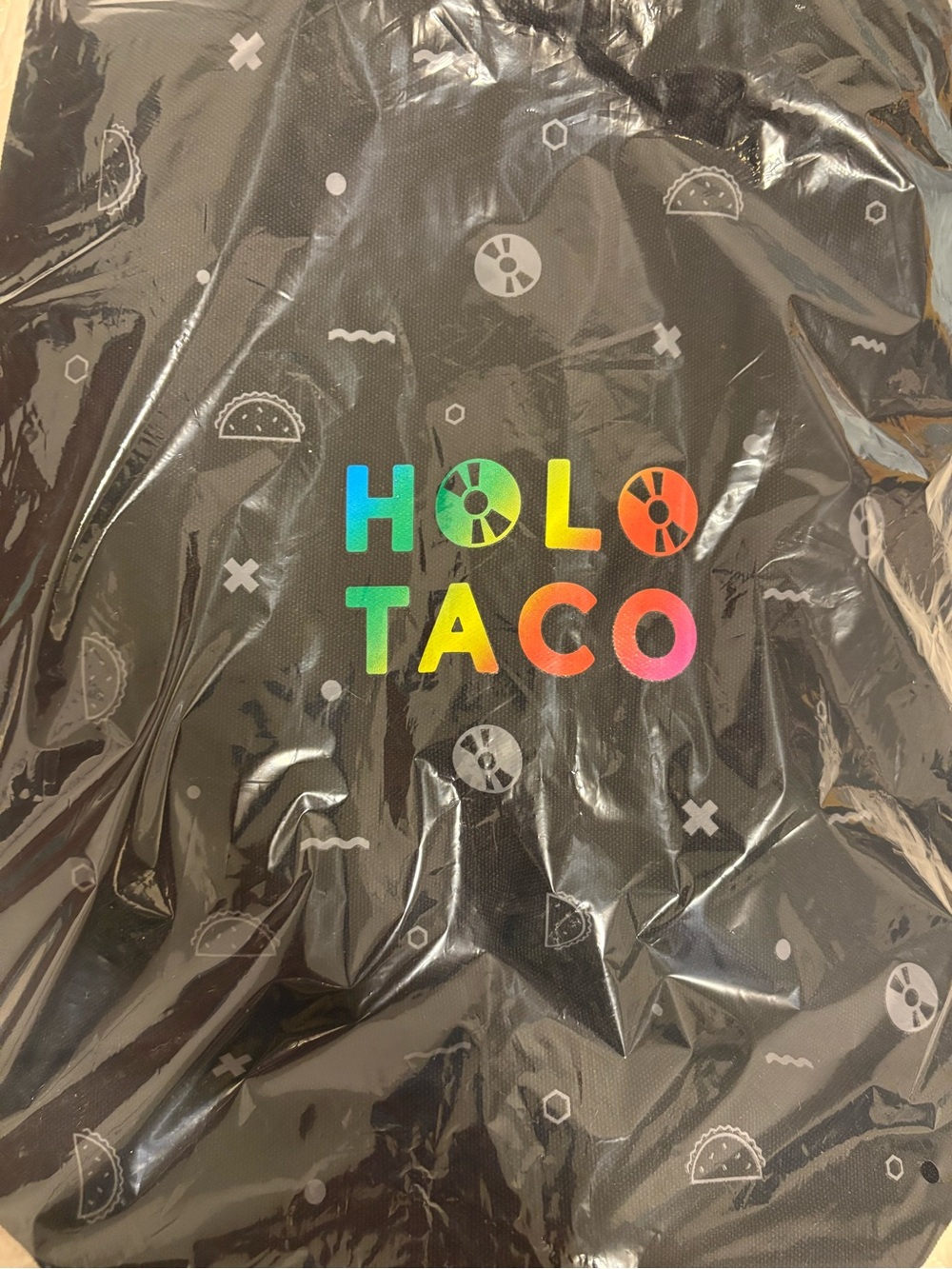 Holo Taco- Rainbow Logo Party Tote Bag - Black (New)